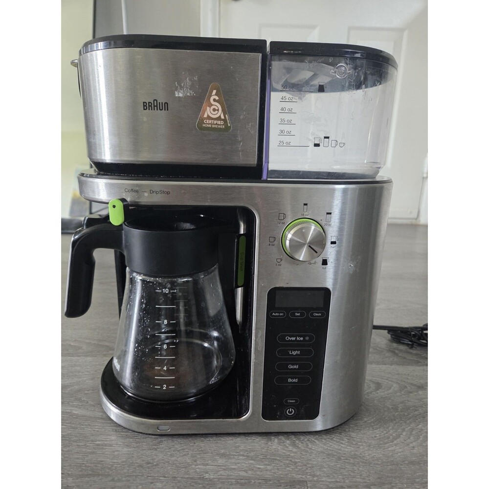 Braun MultiServe KF9070SI Programmable Coffee Maker Glass Carafe Stainless